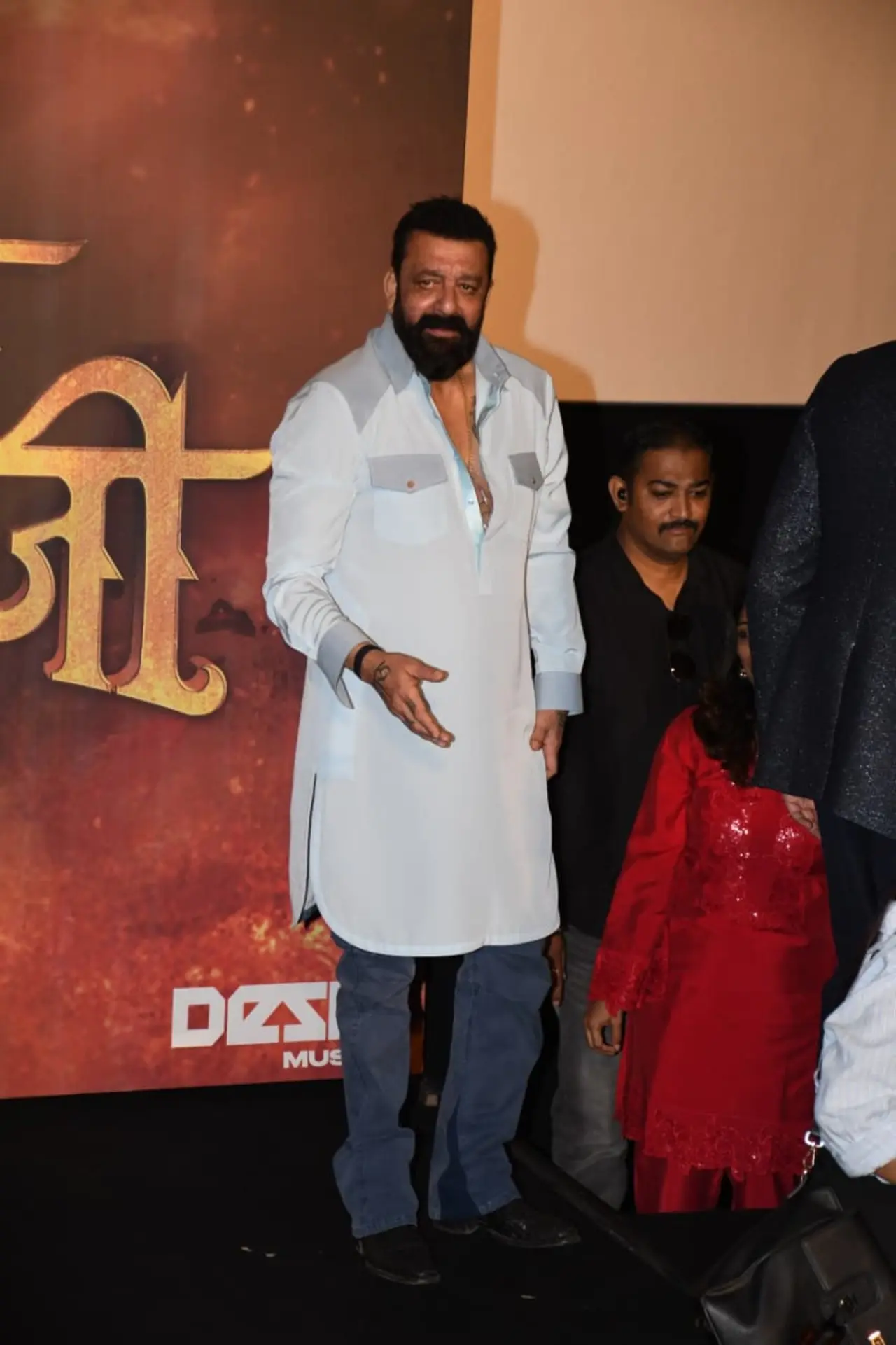 Sanjay Dutt portrays Afzal Khan, the primary antagonist and a powerful general of the Bijapur Sultanate.